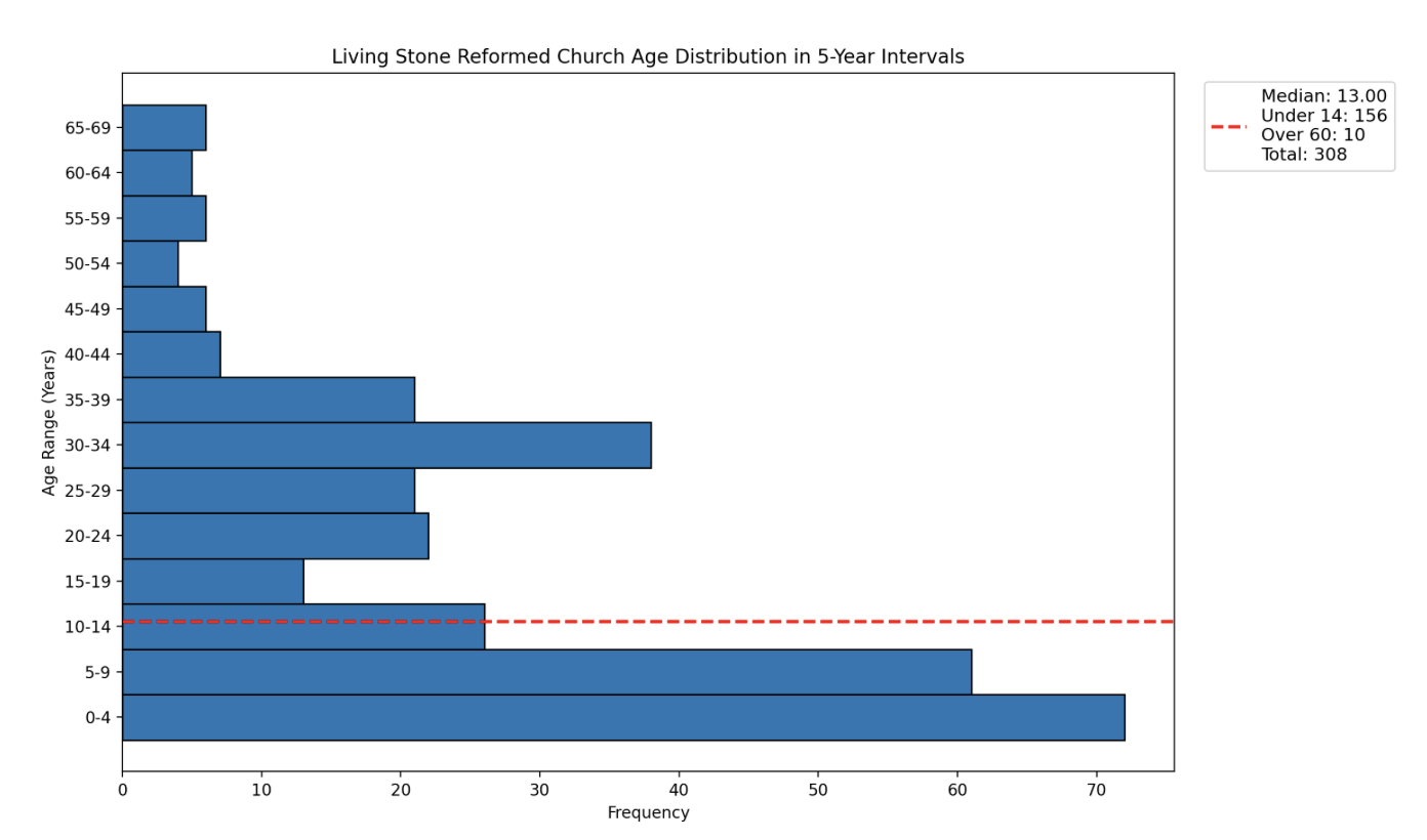 Living Stone Kirk congregation demographic chart